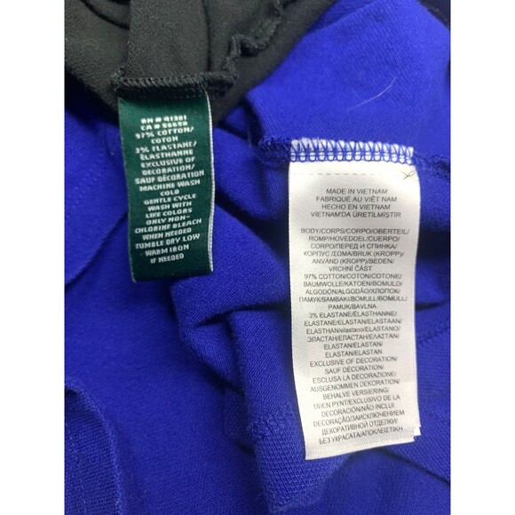 2 - Ralph Lauren Womens Size L 1-Blue 1-Black Polo Shirts Gold Buttons LRL Logo - Picture 7 of 7